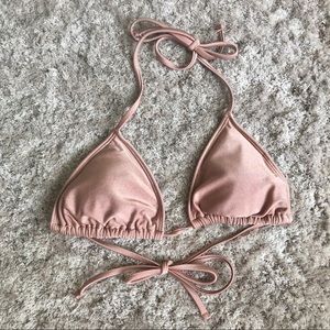 Blush Mauve Sliding Triangle Bikini Top - LIKE NEW